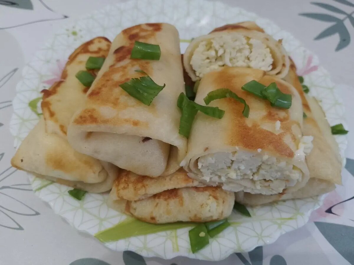 Блинчики с яичной начинкой