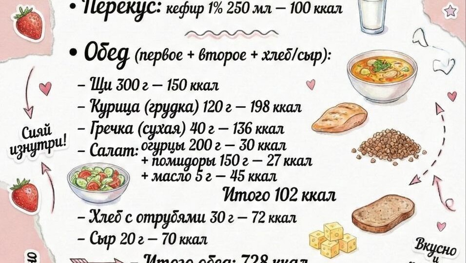 Нейросеть собрала мне меню на 7 дней: дефицит, граммы и калории — но я всё равно подстрою под себя