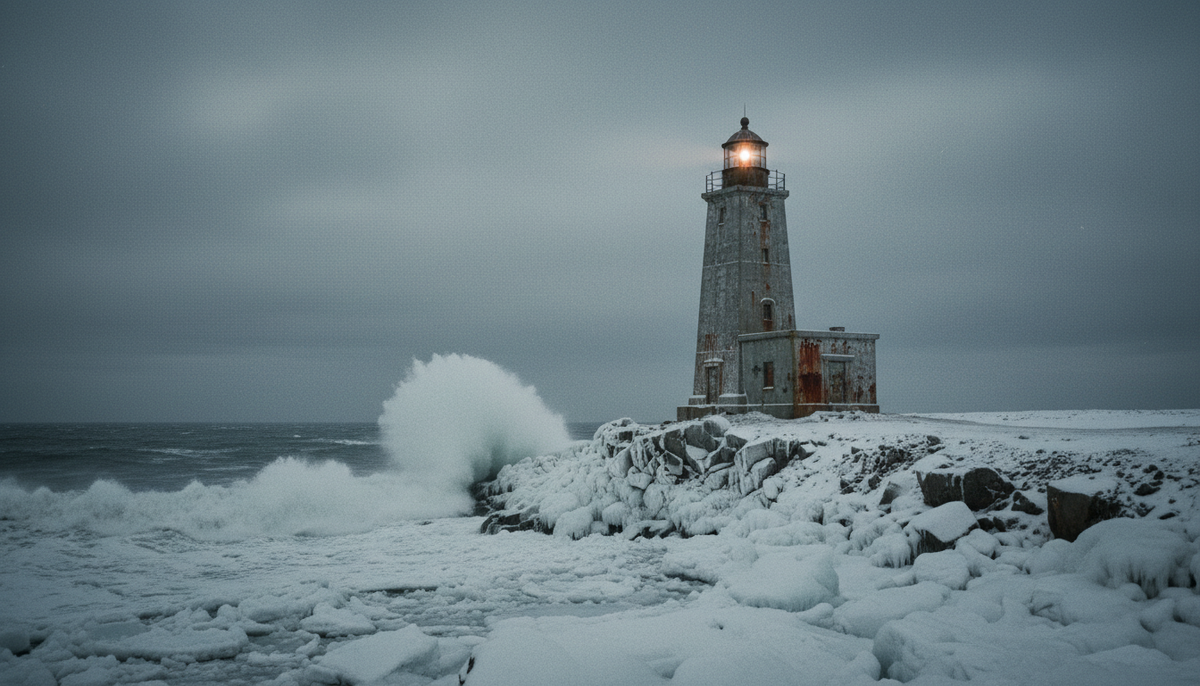 Навигационный знак во льдах