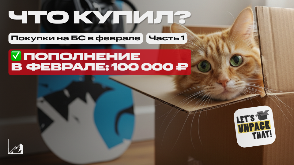 🏆 Закупка под пассивный доход. Пополнил брокерский счёт на 100 000 в феврале. Что купил? Часть 1