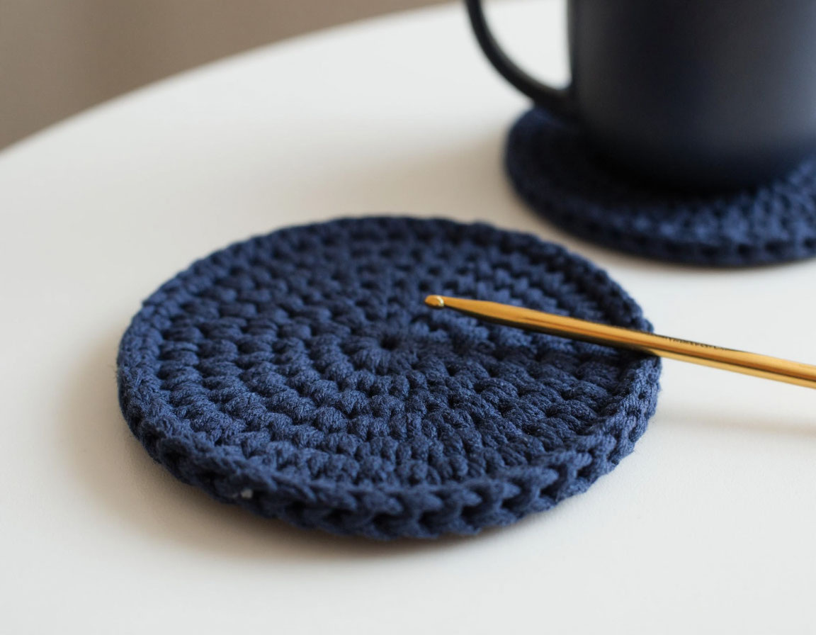 Вязаная крючком подставка под кружку. Оксана Тимофеева