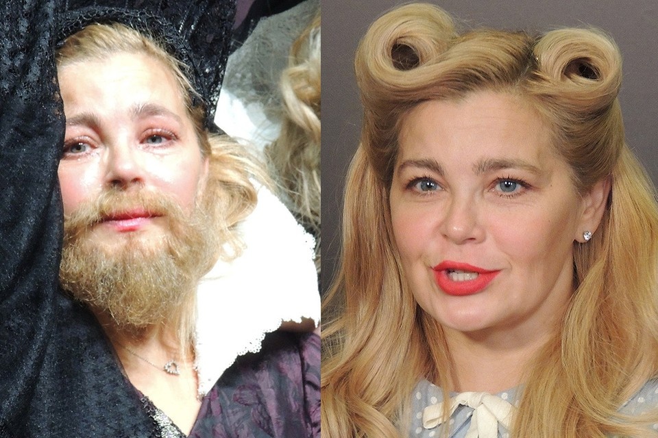    Ирина Пегова в роли бородатой Принцессы Долориды. Но в жизни Ирина красавица Анастасия ПЛЕШАКОВА