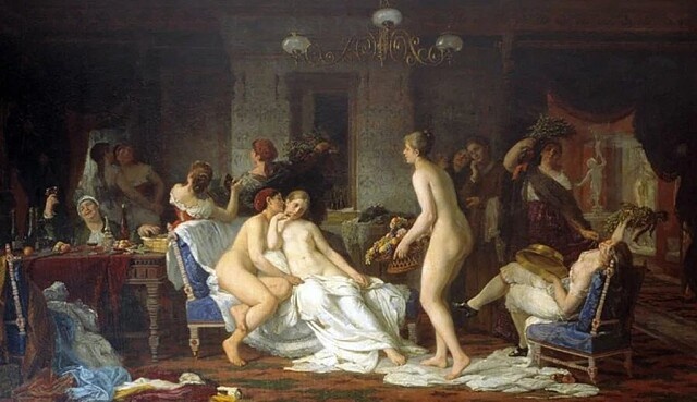 Фирс Журавлев, "Девичник в бане", 1885 г.