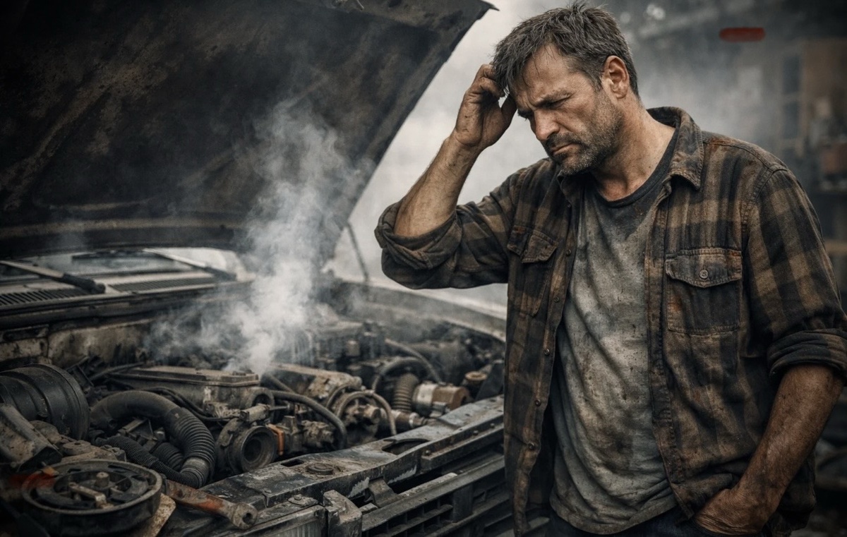 Чинить, запчасти, двигатель, машина