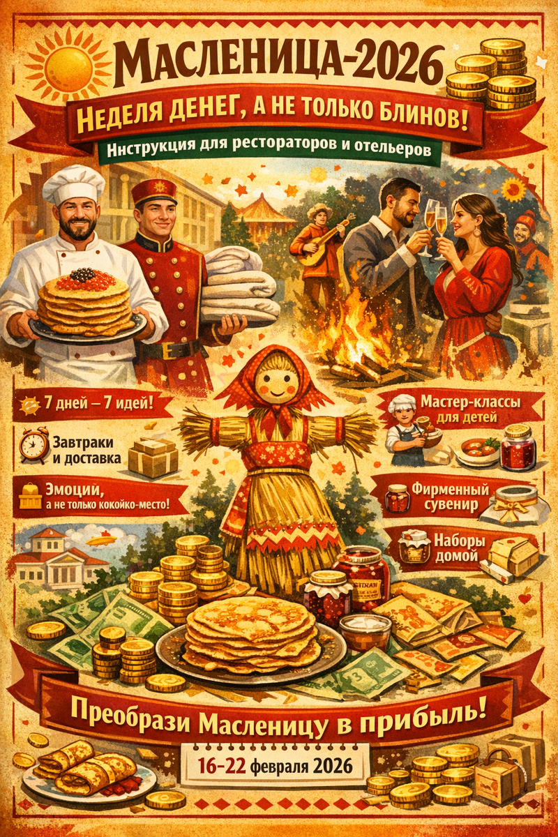 Масленица в ресторане и отеле.