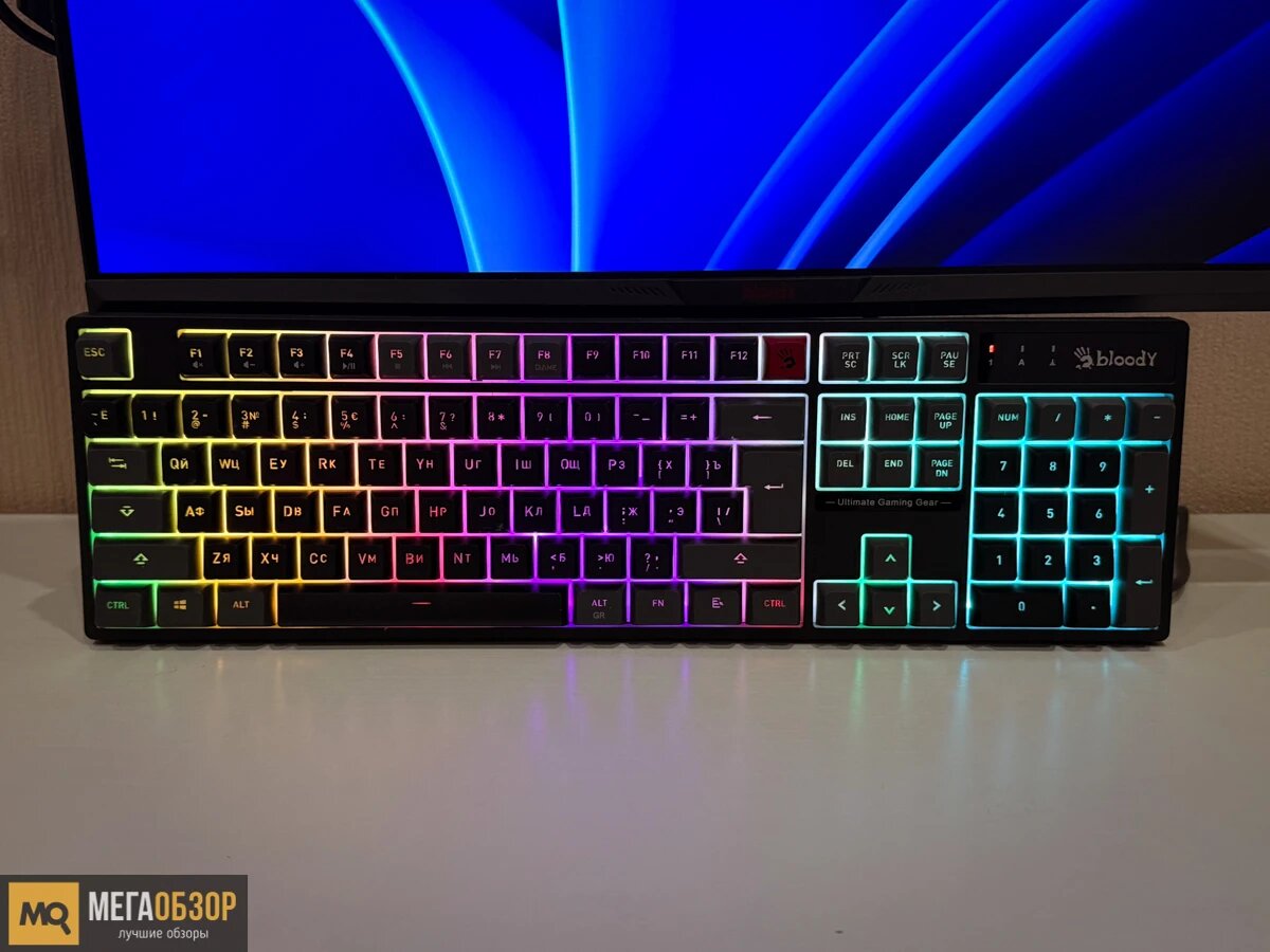    Обзор Bloody B230N. Игровая мембранная клавиатура с неоновой подсветкой MegaObzor.com