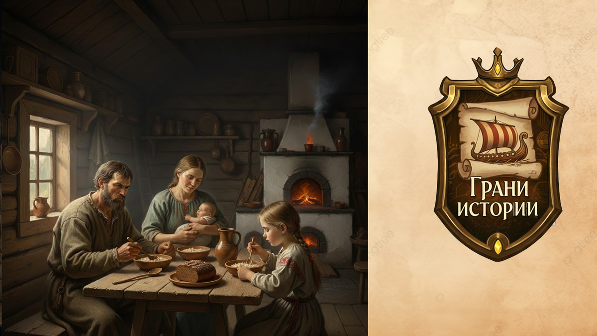 На Руси в русской избе обедали за одним столом