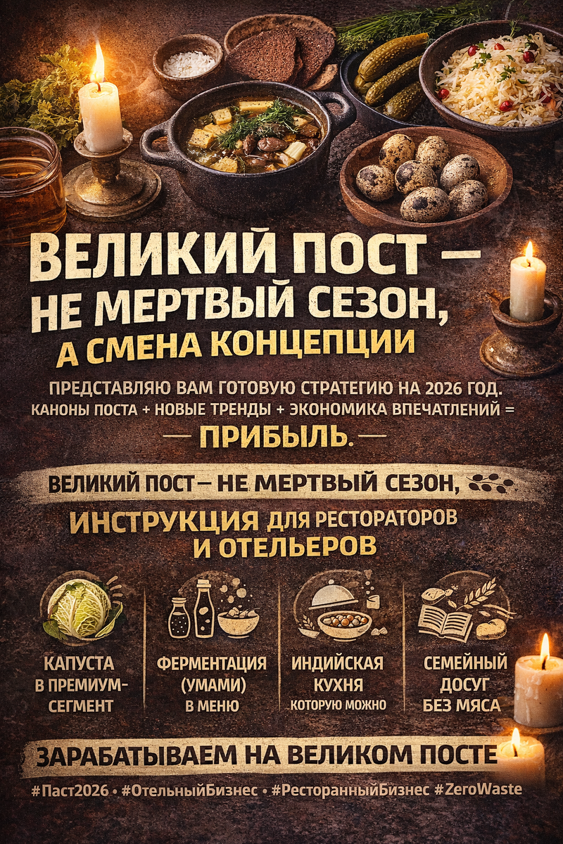 Великий пост в ресторане и отеле 2026.