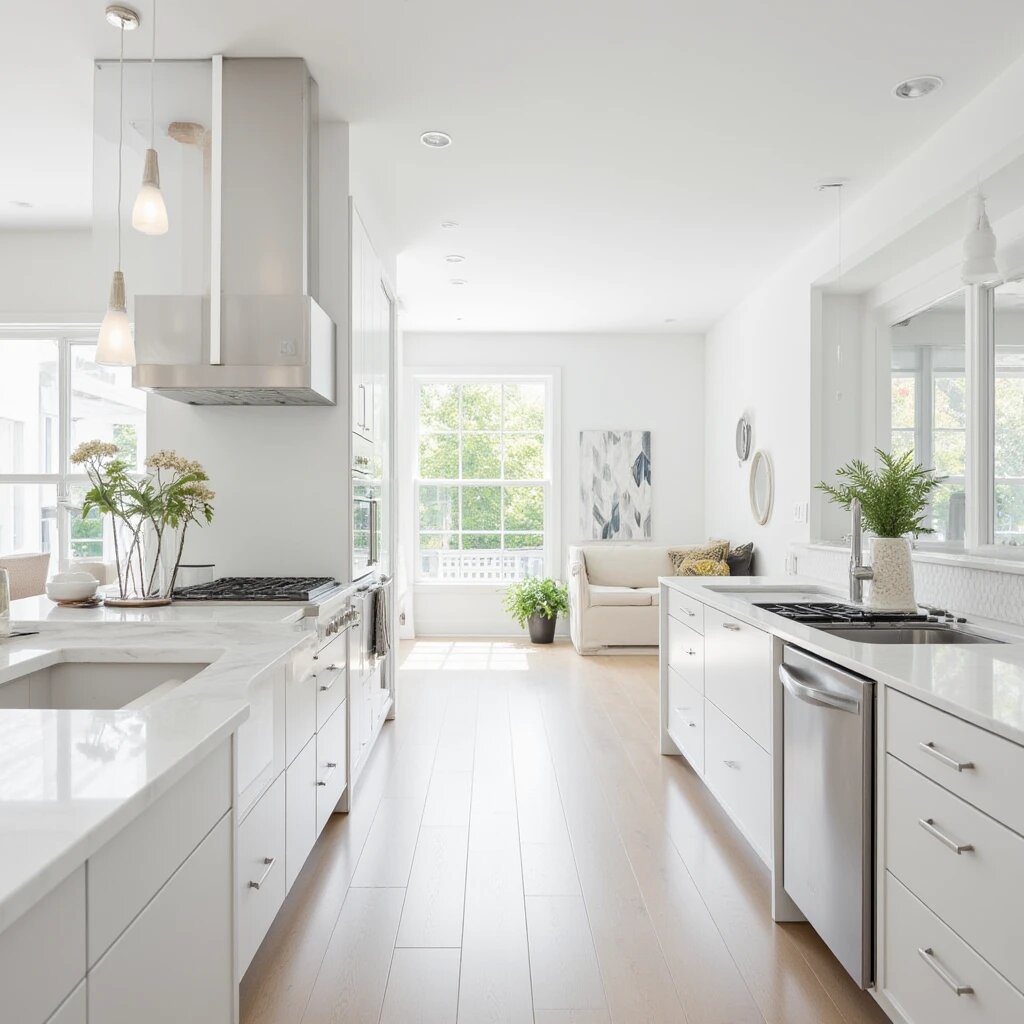 Интерьер кухни в квартире 56 кв.м, ЖК «Строй». Авторы фото: дизайнеры — Анастасия Платонова и Екатерина Новикова; стилист — Дарья Зорина; фотограф — Сергей Крылов