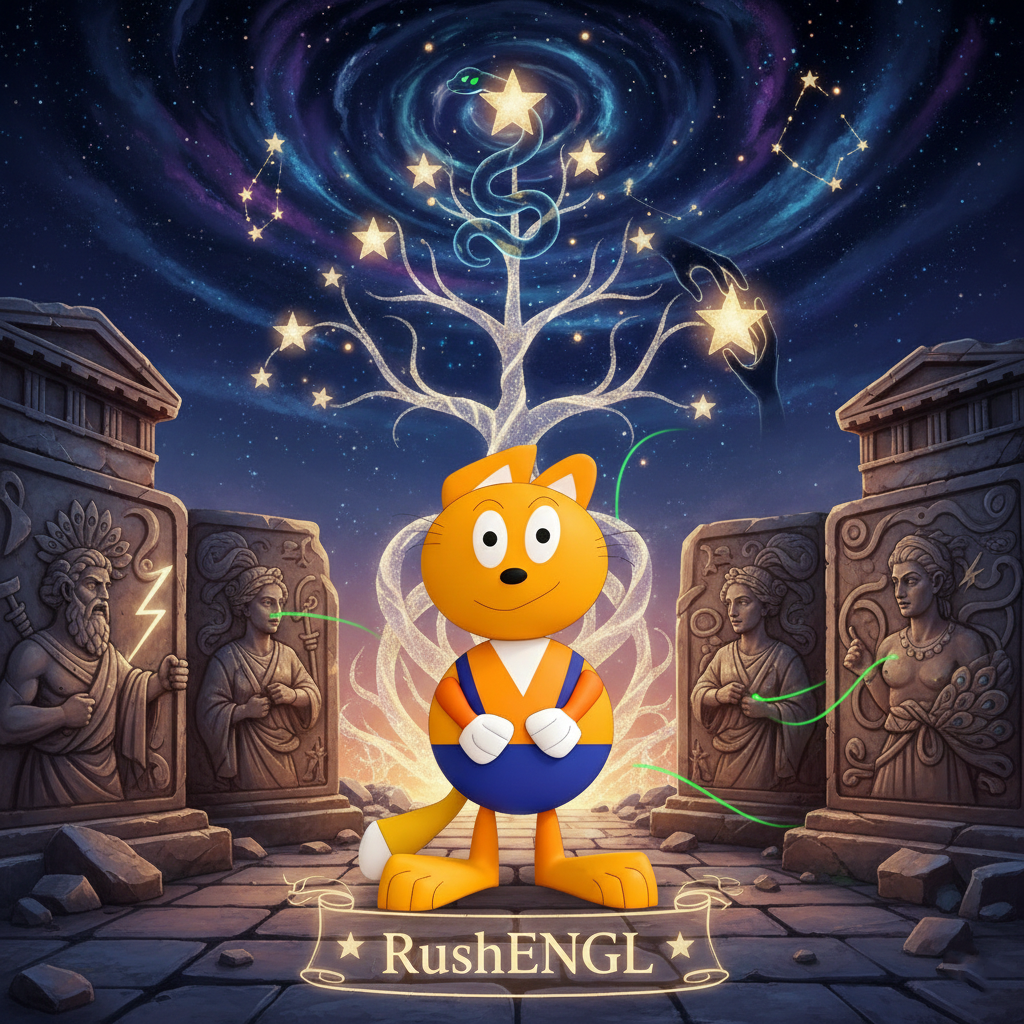 Кот Rush вместе с RushENGL сопровождает вас на пути к английскому