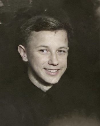 Автор в возрасте первого катания на мотоцикле.