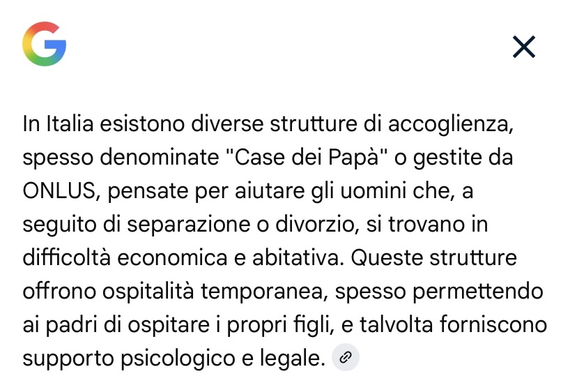 Скриншот из Google по запросу «приюты для разведенных мужчин»