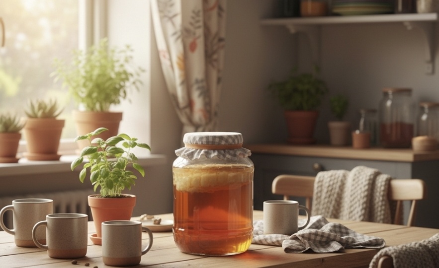 Чайный гриб - бабушкин напиток.