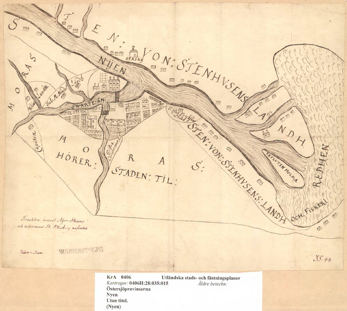 Прибалтийская провинция Nyen. 1643 г. SE/KrA/0406/28/035/015
