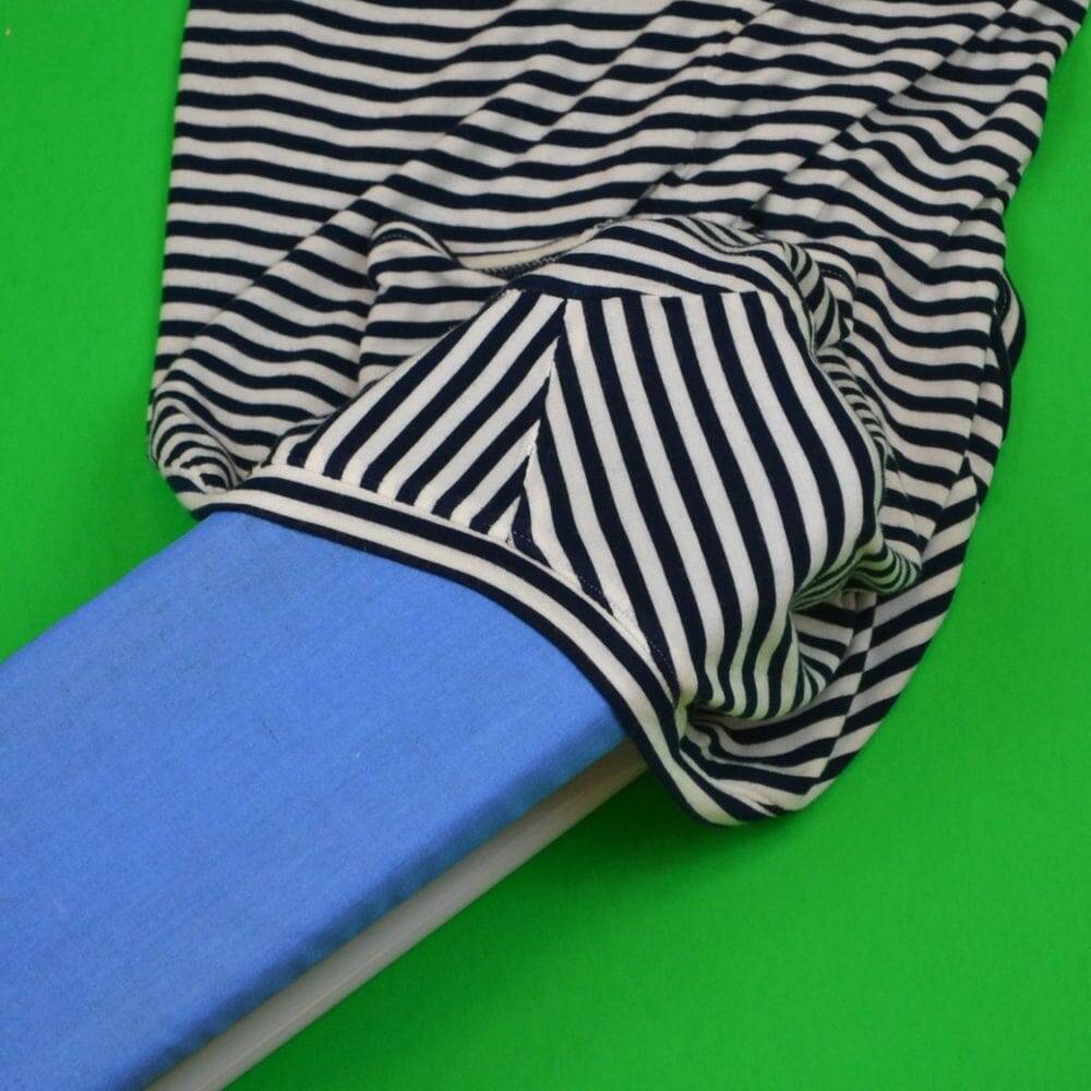 Press each seam with steam. This will restore the fabric to its original appearance.