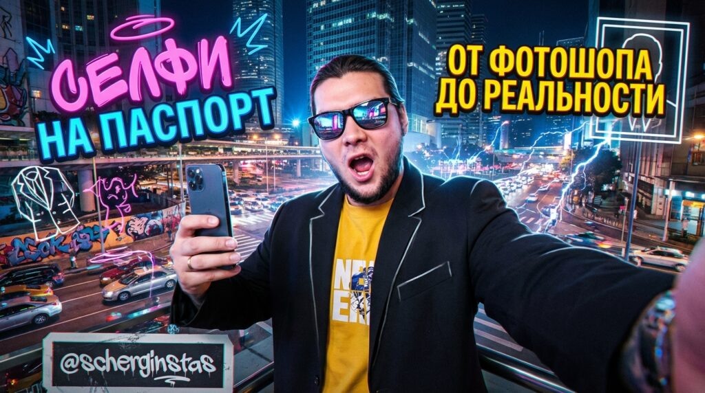    Превращение домашнего селфи в фото на документы с помощью замены одежды и фона schergin