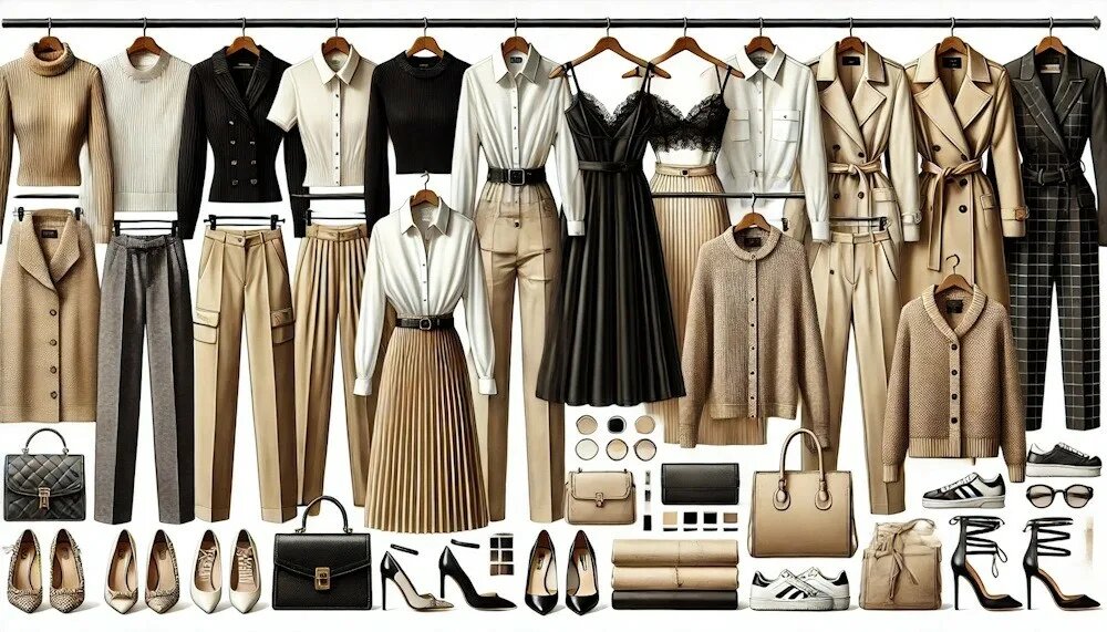 Фото: пример организованного пространства. Именно так выглядит гардероб, в котором всё сочетается.