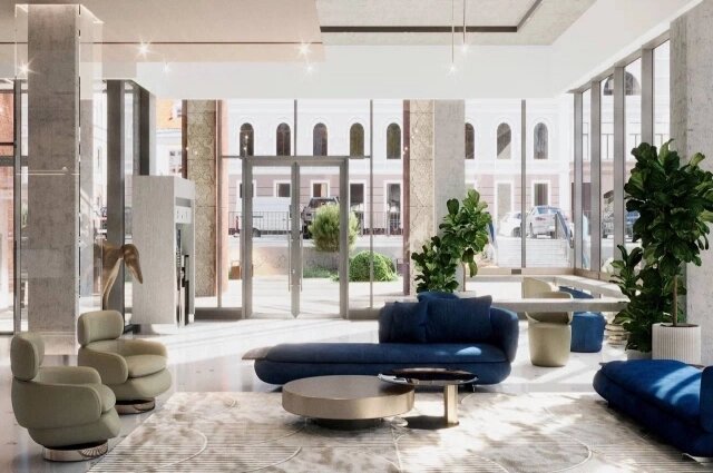    В бизнес-центре будут три панорамных окна. Фото: телеграм архитектор Елена Валеева