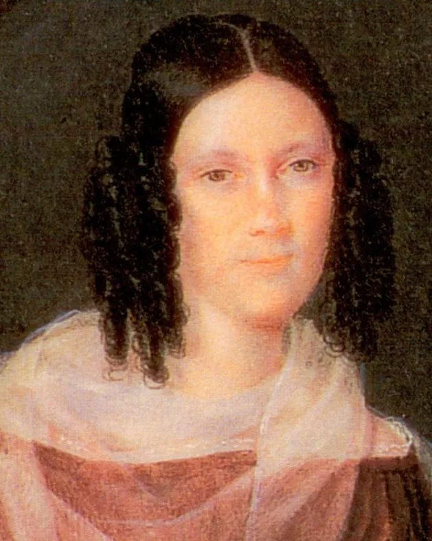 Эдмон Мартен. Портрет Анны Вульф (фрагмент). Миниатюра. Конец 1830-х годов. Государственный музей А.С. Пушкина, Москва