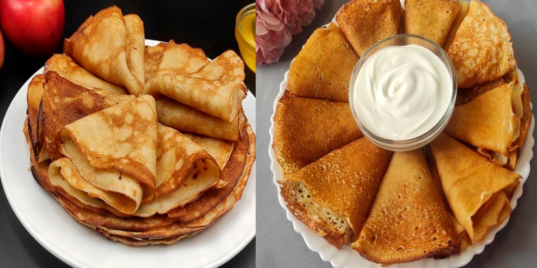 Блины на Масленицу 2026: сразу 2 простых и вкусных рецепта (не рвутся и не прилипают к сковороде)