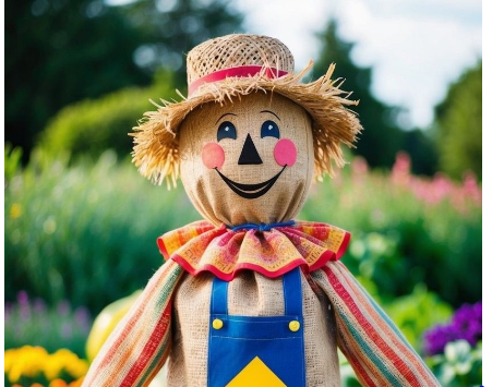 Пугало огородное, смешное и не модное.