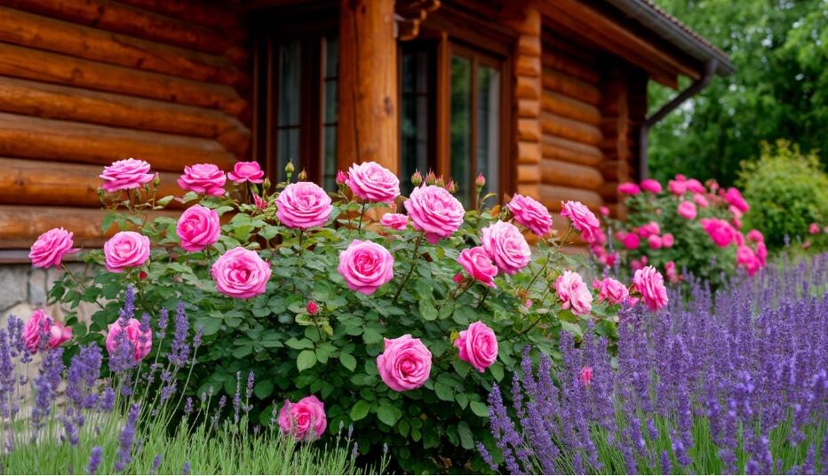 Розы и лаванда | Создано ИИ