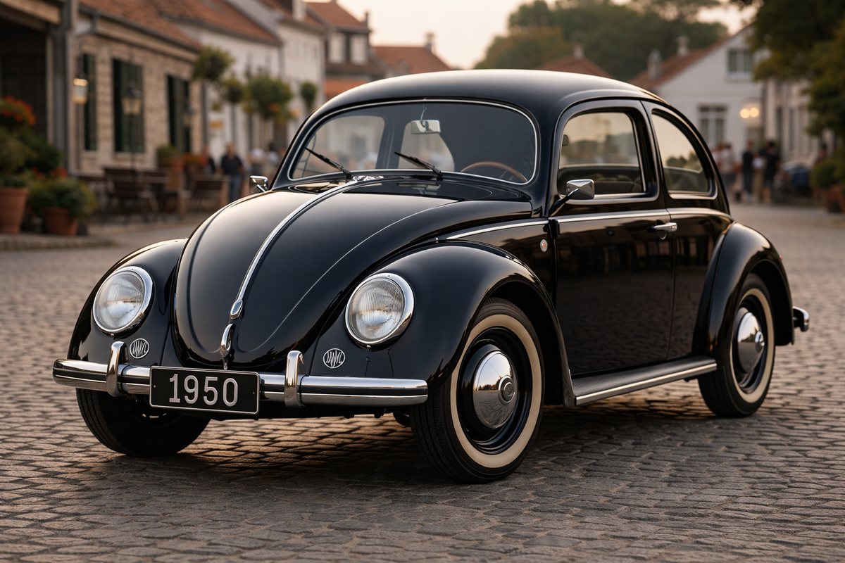 VW Beetle 1950г (генерация ИИ)