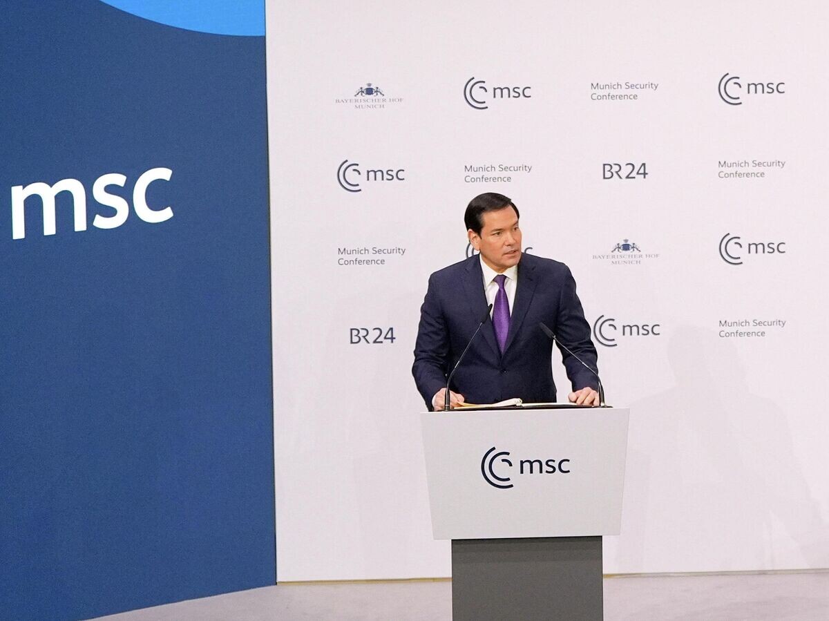    Госсекретарь США Марко Рубио выступает на Мюнхенской конференции по безопасности | © REUTERS / Alex Brandon