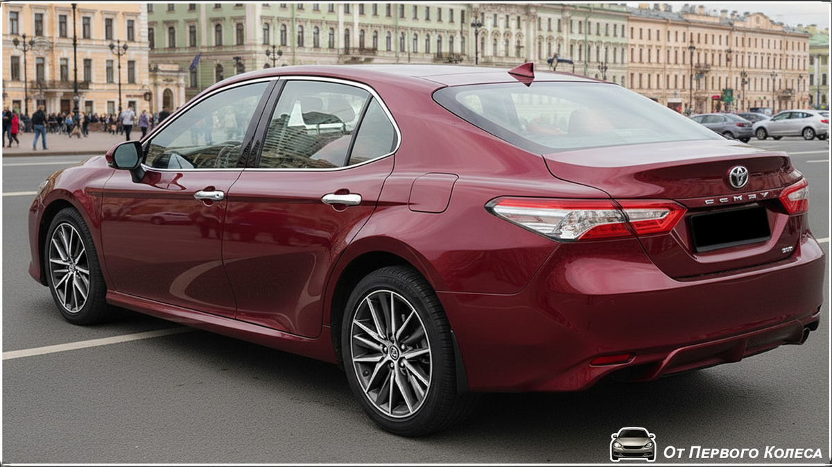 Toyota Camry XV70 в красном цвете