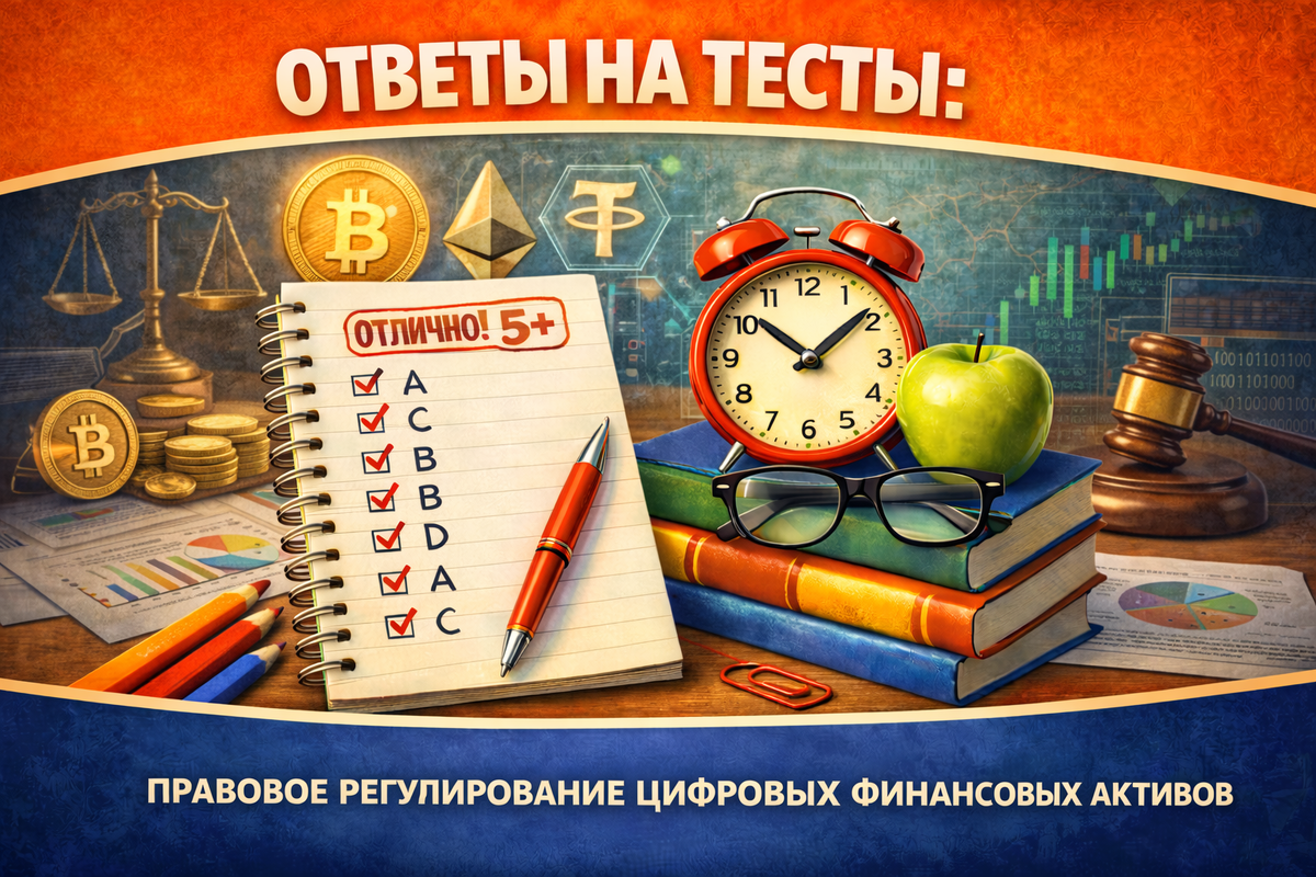 Правовое регулирование цифровых финансовых активов Ответы на тесты Синергия