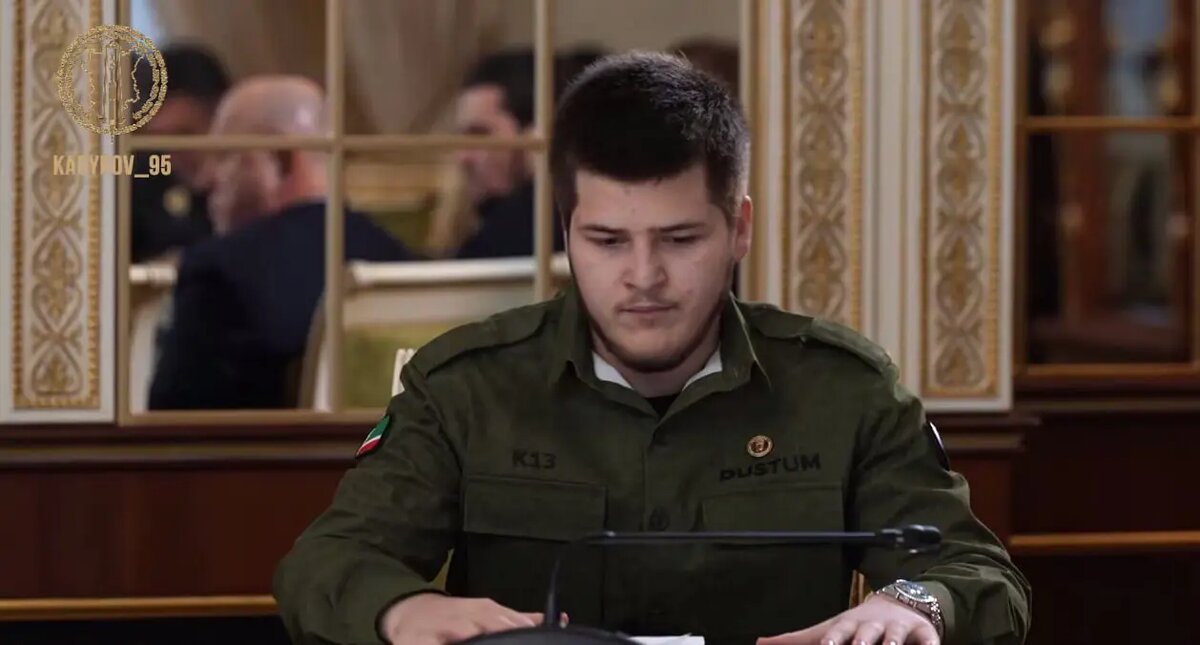    Адам Кадыров. Фото: скриншот из видео в телеграм-канале «Kadyrov_95»
