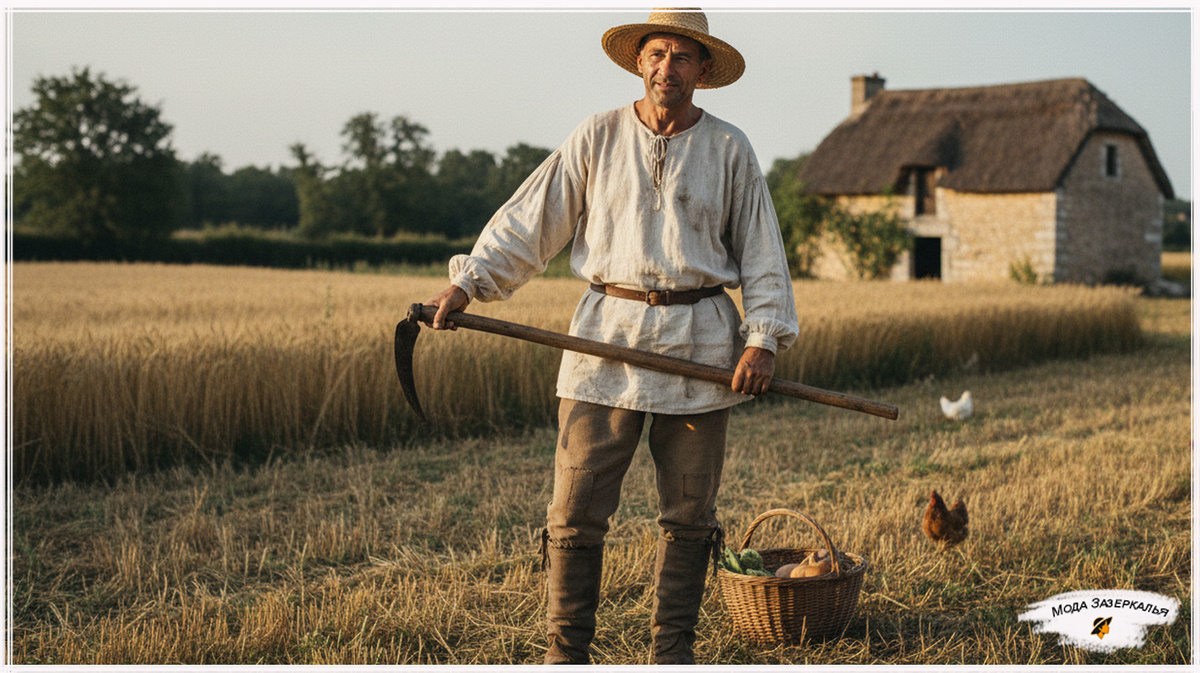 Иллюстрация французского крестьянина XVIII века