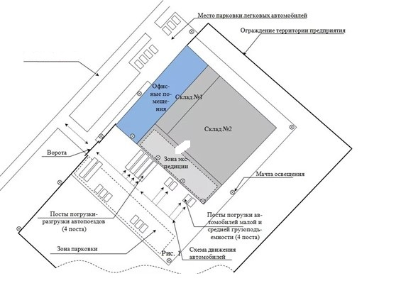 Схема плана объекта, созданного в nanoCAD