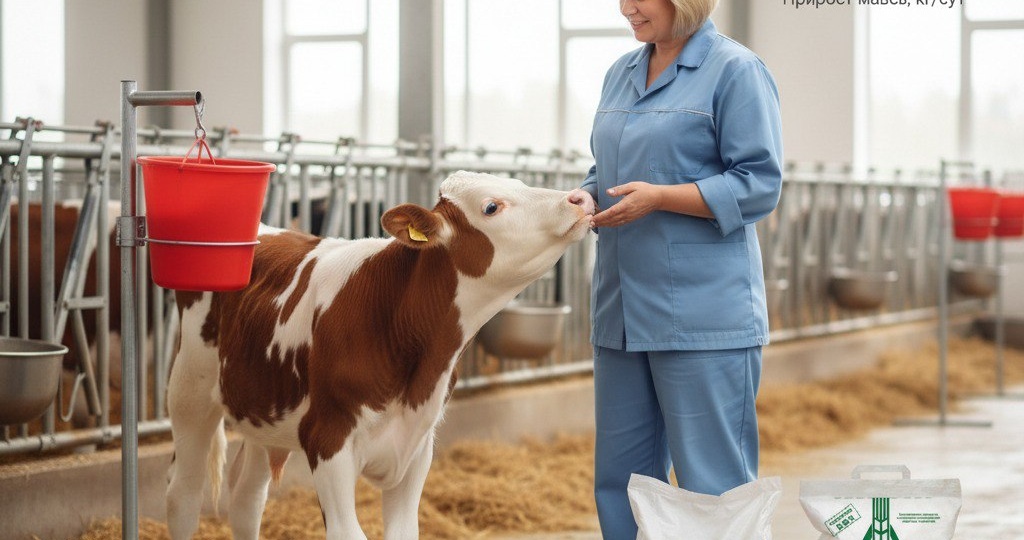 Работаем над продолжением темы кормления и содержания телят