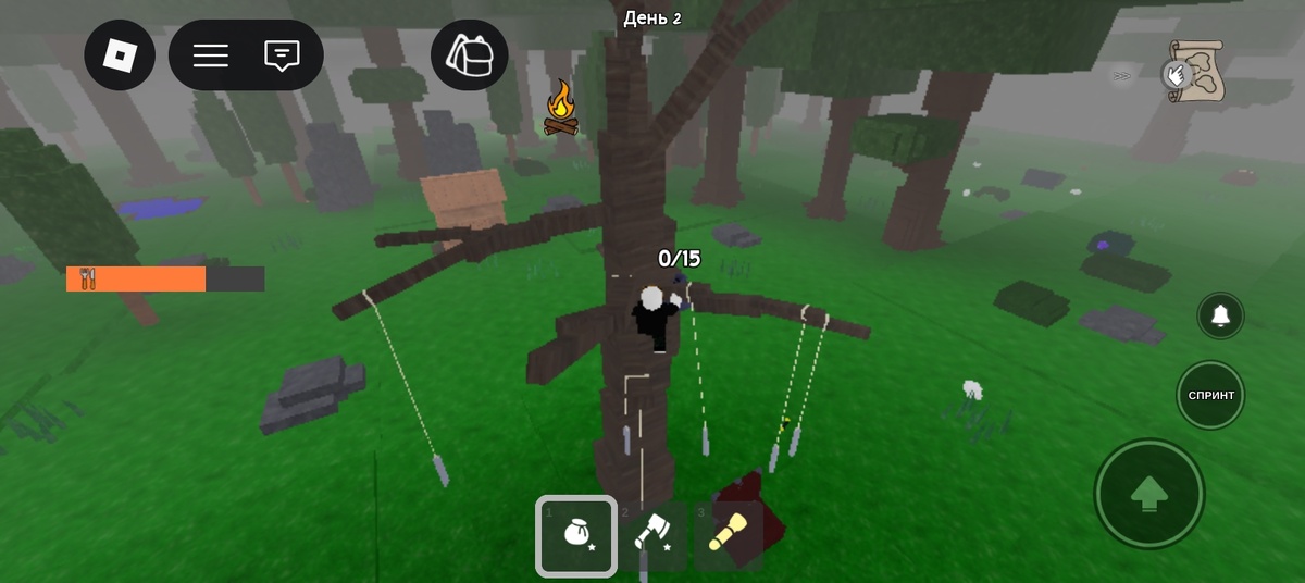 Именно таким образом можно залезть на дерево перезвонов.