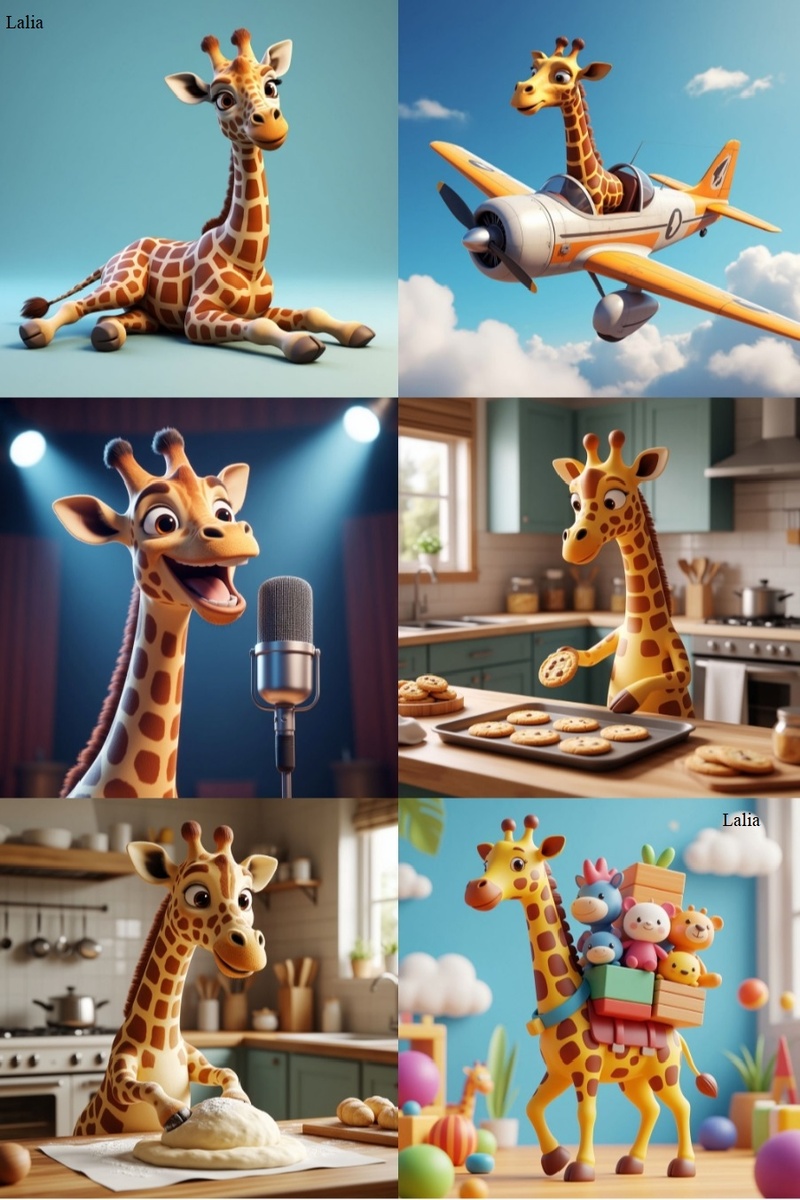 Жираф лежит. Жираф летит. Жираф поет. Жираф печет. Жираф месит. Жираф несет.