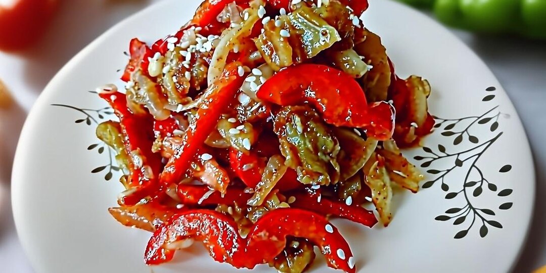 Восточный взрыв. Салат с баклажанами и пикантными специями.