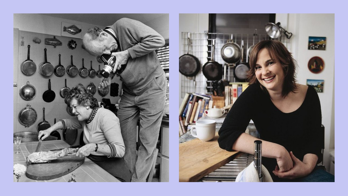 Слева: Джулия Чайлд с мужем. Справа: Джули Пауэлл