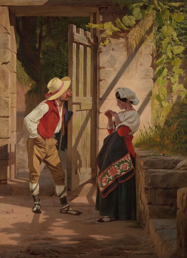 Евграф Сорокин. Свидание. 1858