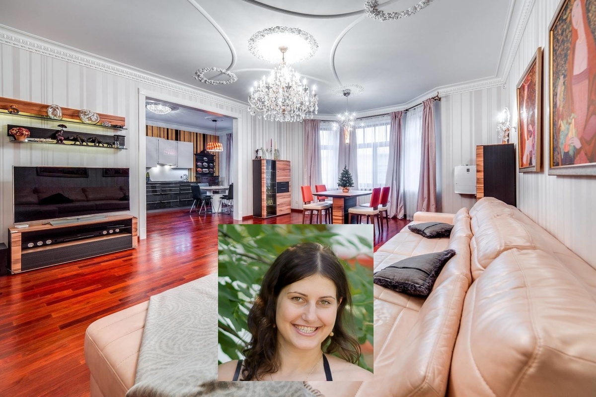 Полина Лурье радуется новой квартире. Фото из архива "7 секретов"