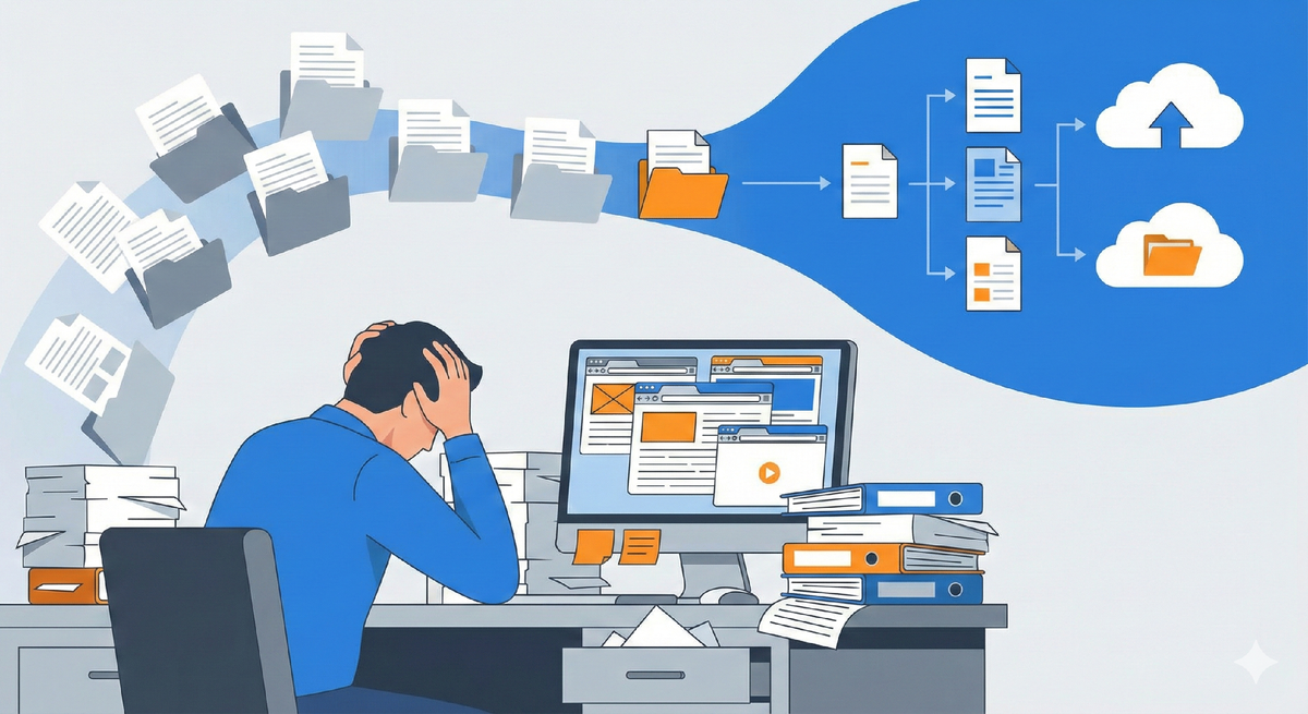 как перенести файловый архив в веб за 1 час