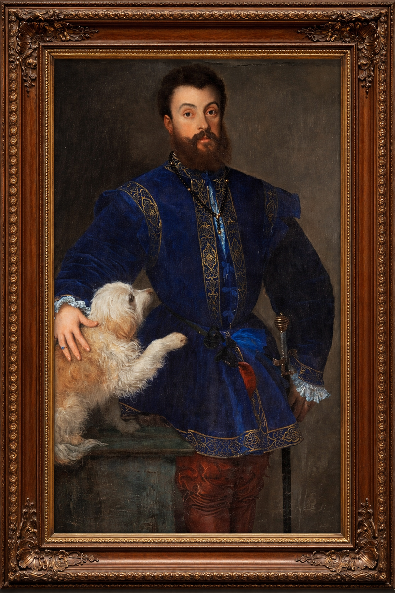 Портрет Федерико II Гонзага работы Тициана Вечеллио 