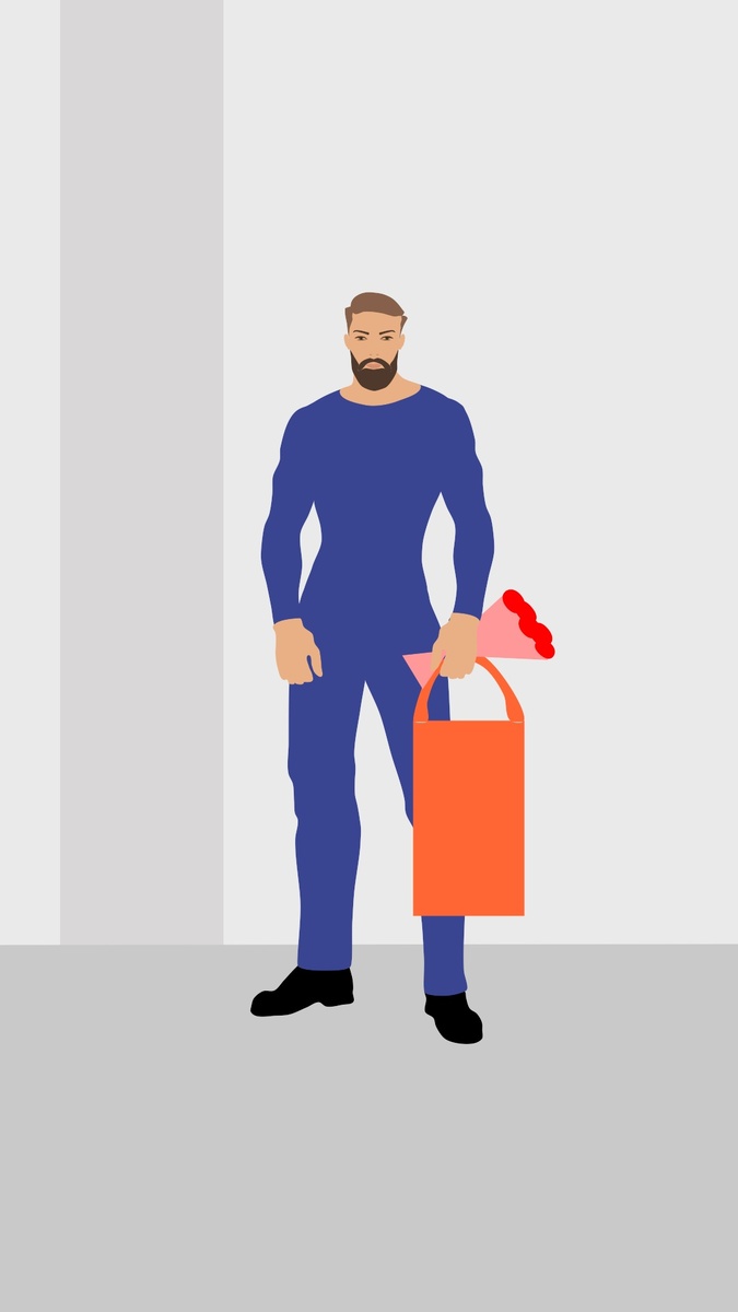 Пришла в магазин. Там красивый высокий мужчина с бородой шутил и балагурил с флористами.