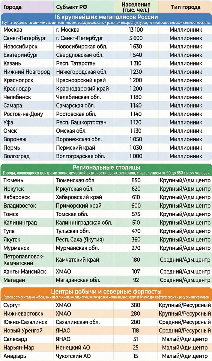 Где в России жить выгоднее: ТОП 15 городов