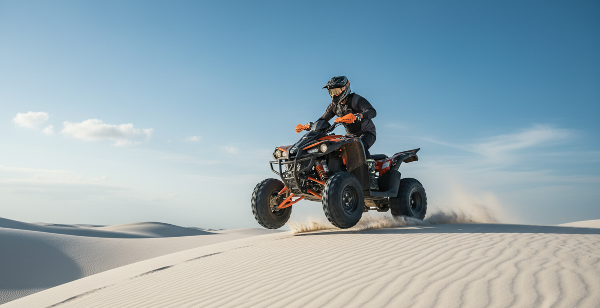 Экстремальное катание на квадроциклах по белым дюнам Муйне.