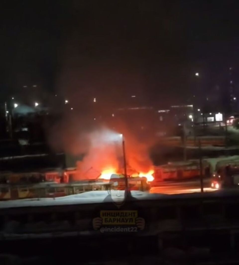    Пожар в депо . Источник: t.me/incident22