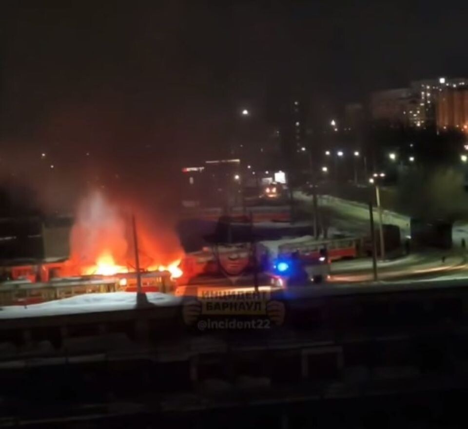    Пожар в депо . Источник: t.me/incident22