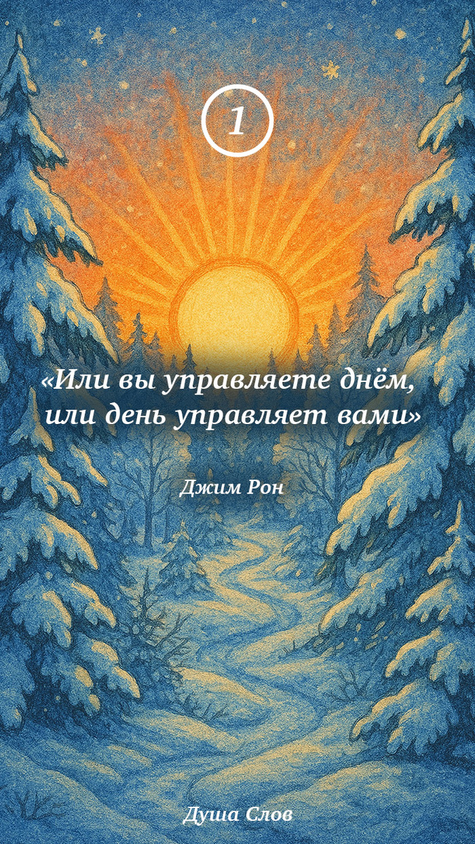 Или вы управляете днем или день управляет вами - цитата Джима Рона