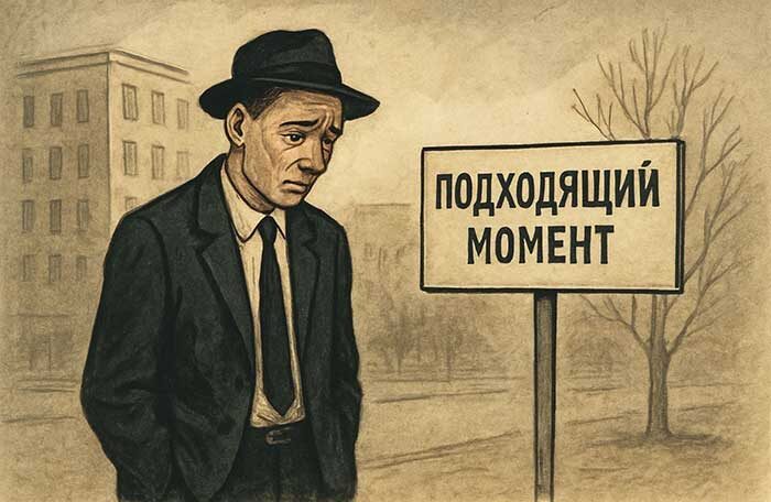 Он всё время ждал «подходящего момента»