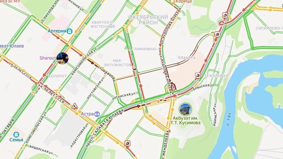    Скриншот в 16:30   Яндекс.пробки